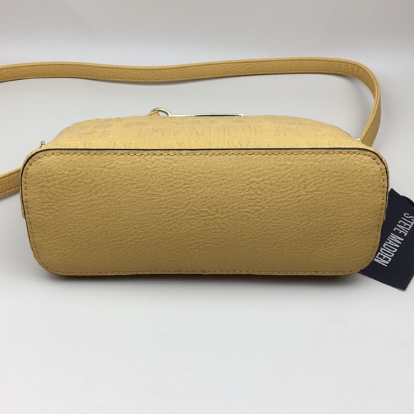 Steve Madden Marylin Logo Mustard Crossbody Purse - Picture 4 of 9